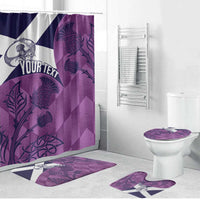 Scotland Rugby Custom Bathroom Set Go Scottish Thistle Purple Version - Wonder Print Shop