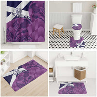 Scotland Rugby Custom Bathroom Set Go Scottish Thistle Purple Version - Wonder Print Shop