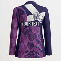 Scotland Rugby Custom Blazer Go Scottish Thistle Purple Version - Wonder Print Shop