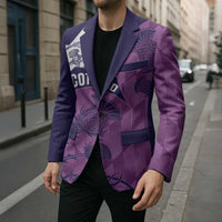Scotland Rugby Custom Blazer Go Scottish Thistle Purple Version - Wonder Print Shop
