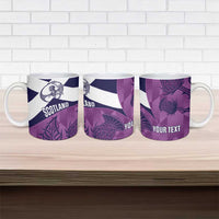 Scotland Rugby Custom Ceramic Mug Go Scottish Thistle Purple Version - Wonder Print Shop