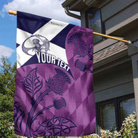 Scotland Rugby Custom Garden Flag Go Scottish Thistle Purple Version - Wonder Print Shop