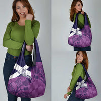 Scotland Rugby Custom Grocery Bag Go Scottish Thistle Purple Version - Wonder Print Shop
