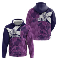 Scotland Rugby Custom Hoodie Go Scottish Thistle Purple Version - Wonder Print Shop