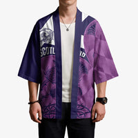 Scotland Rugby Custom Kimono Go Scottish Thistle Purple Version - Wonder Print Shop