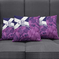 Scotland Rugby Custom Pillow Cover Go Scottish Thistle Purple Version - Wonder Print Shop