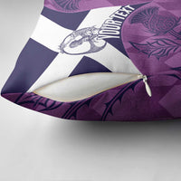 Scotland Rugby Custom Pillow Cover Go Scottish Thistle Purple Version - Wonder Print Shop