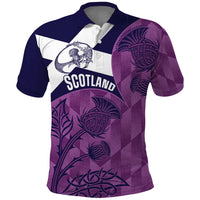 Scotland Rugby Custom Polo Shirt Go Scottish Thistle Purple Version - Wonder Print Shop