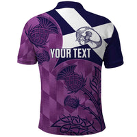 Scotland Rugby Custom Polo Shirt Go Scottish Thistle Purple Version - Wonder Print Shop