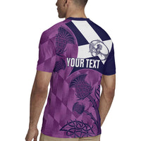 Scotland Rugby Custom Rugby Jersey Go Scottish Thistle Purple Version - Wonder Print Shop