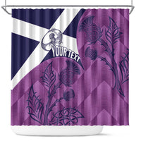Scotland Rugby Custom Shower Curtain Go Scottish Thistle Purple Version - Wonder Print Shop