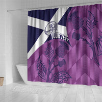 Scotland Rugby Custom Shower Curtain Go Scottish Thistle Purple Version - Wonder Print Shop