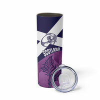 Scotland Rugby Custom Skinny Tumbler Go Scottish Thistle Purple Version - Wonder Print Shop