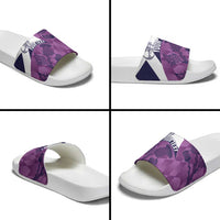 Scotland Rugby Custom Slide Sandals Go Scottish Thistle Purple Version - Wonder Print Shop