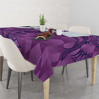 Scotland Rugby Custom Tablecloth Go Scottish Thistle Purple Version - Wonder Print Shop