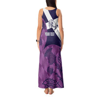 Scotland Rugby Custom Tank Maxi Dress Go Scottish Thistle Purple Version - Wonder Print Shop