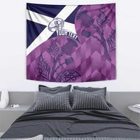 Scotland Rugby Custom Tapestry Go Scottish Thistle Purple Version - Wonder Print Shop