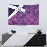 Scotland Rugby Custom Tapestry Go Scottish Thistle Purple Version - Wonder Print Shop