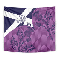 Scotland Rugby Custom Tapestry Go Scottish Thistle Purple Version - Wonder Print Shop