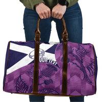 Scotland Rugby Custom Travel Bag Go Scottish Thistle Purple Version - Wonder Print Shop