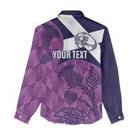 Scotland Rugby Custom Women Casual Shirt Go Scottish Thistle Purple Version - Wonder Print Shop