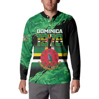 Persionalized Dominica 1978 Button Sweatshirt Dominik Independence Anniversary Grunge Style - Wonder Print Shop