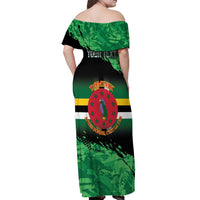 Persionalized Dominica 1978 Off Shoulder Maxi Dress Dominik Independence Anniversary Grunge Style - Wonder Print Shop