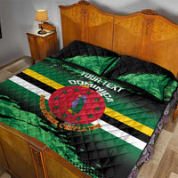 Persionalized Dominica 1978 Quilt Bed Set Dominik Independence Anniversary Grunge Style - Wonder Print Shop