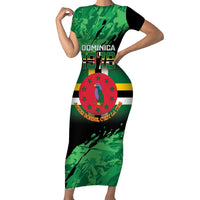 Persionalized Dominica 1978 Short Sleeve Bodycon Dress Dominik Independence Anniversary Grunge Style - Wonder Print Shop