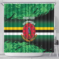 Persionalized Dominica 1978 Shower Curtain Dominik Independence Anniversary Grunge Style