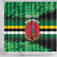 Persionalized Dominica 1978 Shower Curtain Dominik Independence Anniversary Grunge Style