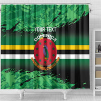 Persionalized Dominica 1978 Shower Curtain Dominik Independence Anniversary Grunge Style