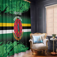 Persionalized Dominica 1978 Window Curtain Dominik Independence Anniversary Grunge Style - Wonder Print Shop