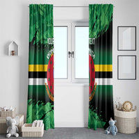 Persionalized Dominica 1978 Window Curtain Dominik Independence Anniversary Grunge Style - Wonder Print Shop