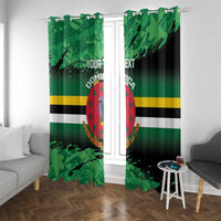 Persionalized Dominica 1978 Window Curtain Dominik Independence Anniversary Grunge Style - Wonder Print Shop