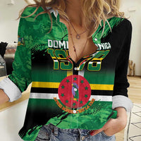 Persionalized Dominica 1978 Women Casual Shirt Dominik Independence Anniversary Grunge Style - Wonder Print Shop