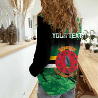 Persionalized Dominica 1978 Women Casual Shirt Dominik Independence Anniversary Grunge Style - Wonder Print Shop