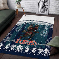 Gruss vom Krampus Christmas Area Rug Creepy Xmas Devil - Wonder Print Shop