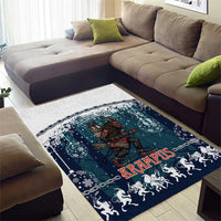 Gruss vom Krampus Christmas Area Rug Creepy Xmas Devil - Wonder Print Shop