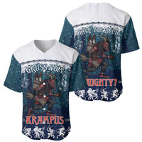 Gruss vom Krampus Christmas Baseball Jersey Creepy Xmas Devil - Wonder Print Shop