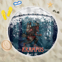 Gruss vom Krampus Christmas Beach Blanket Creepy Xmas Devil - Wonder Print Shop