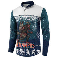 Gruss vom Krampus Christmas Button Sweatshirt Creepy Xmas Devil - Wonder Print Shop