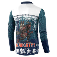 Gruss vom Krampus Christmas Button Sweatshirt Creepy Xmas Devil - Wonder Print Shop