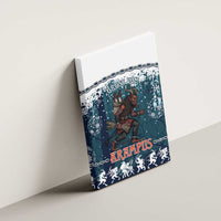 Gruss vom Krampus Christmas Canvas Wall Art Creepy Xmas Devil - Wonder Print Shop