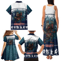 Gruss vom Krampus Christmas Family Matching Tank Maxi Dress and Hawaiian Shirt Creepy Xmas Devil - Wonder Print Shop