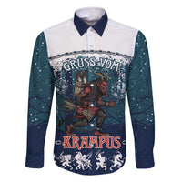 Gruss vom Krampus Christmas Family Matching Tank Maxi Dress and Hawaiian Shirt Creepy Xmas Devil - Wonder Print Shop