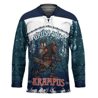 Gruss vom Krampus Christmas Hockey Jersey Creepy Xmas Devil - Wonder Print Shop