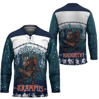 Gruss vom Krampus Christmas Hockey Jersey Creepy Xmas Devil - Wonder Print Shop