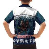 Gruss vom Krampus Christmas Kid Hawaiian Shirt Creepy Xmas Devil - Wonder Print Shop