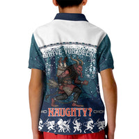 Gruss vom Krampus Christmas Kid Polo Shirt Creepy Xmas Devil - Wonder Print Shop